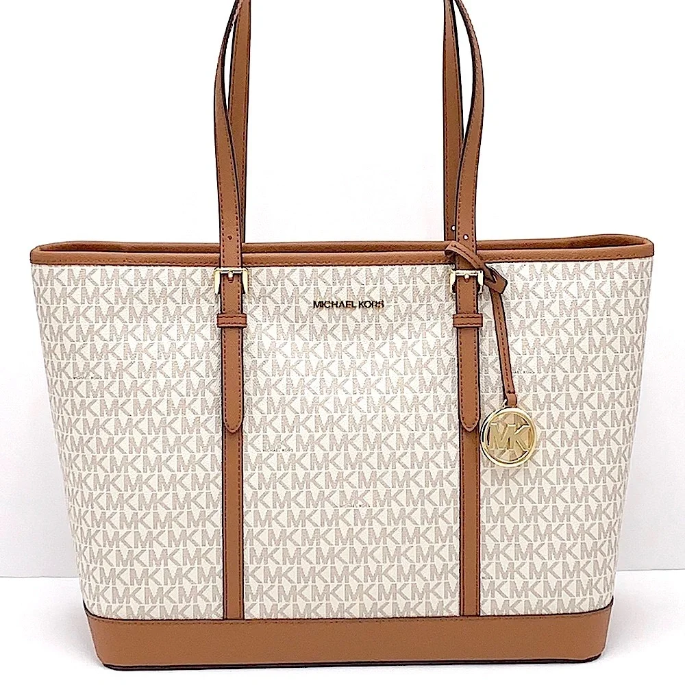 MICHAEL KORS TOP ZIP LARGE TOTE VANILLA COLOR